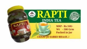 Rapti india tea of 500 gram packed in Jar for distributorship